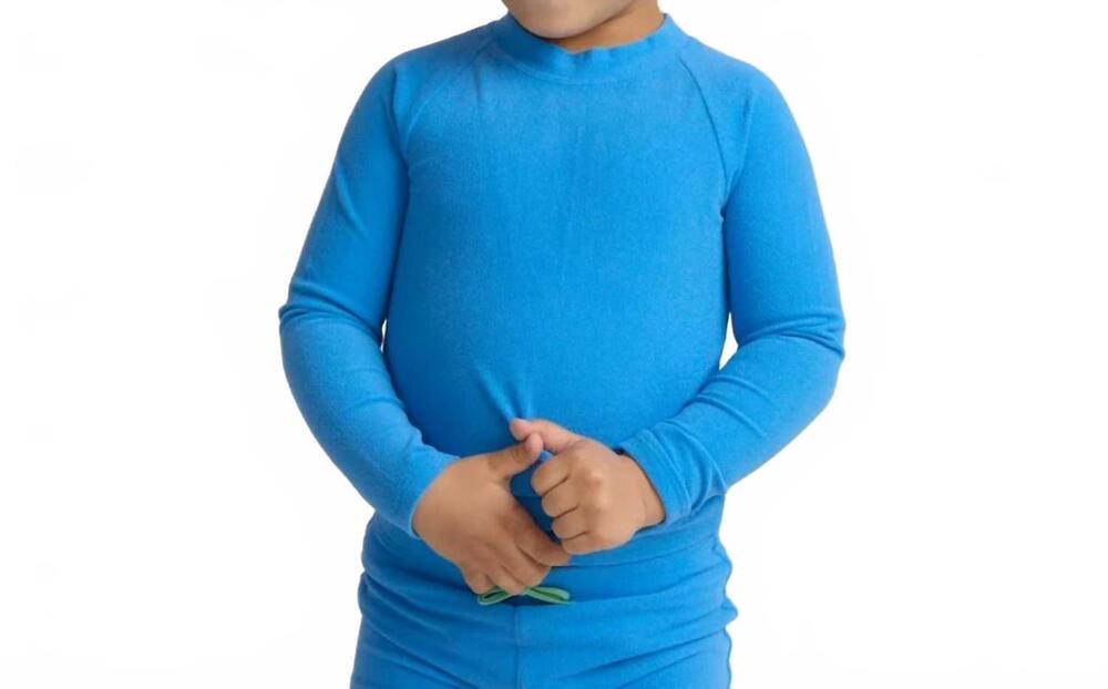 NEW MINNOW unisex terry rashguard in deep sea blue